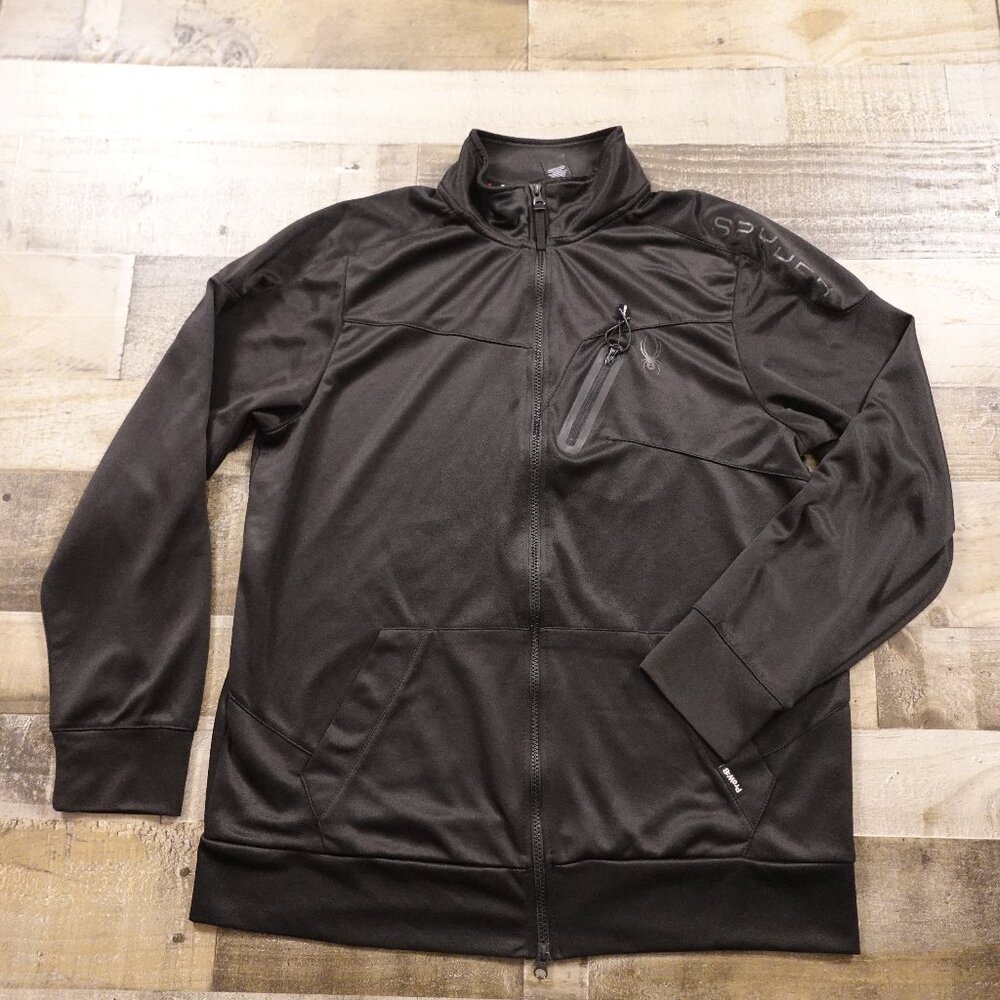 Spyder Active Full Zip Black Track Jacket Men’s XL